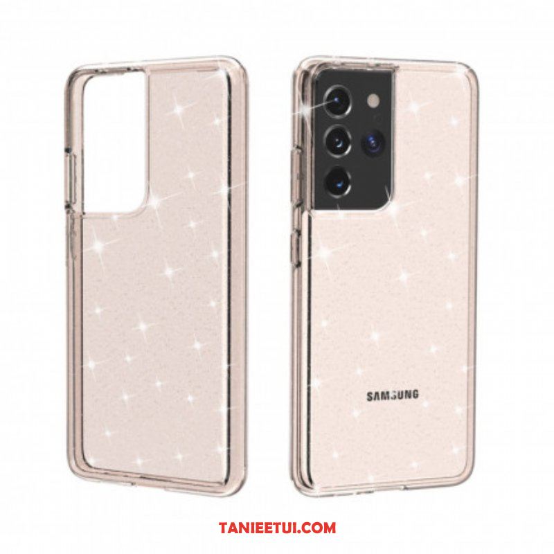 Etui do Samsung Galaxy S21 Ultra 5G Przezroczyste Cekiny