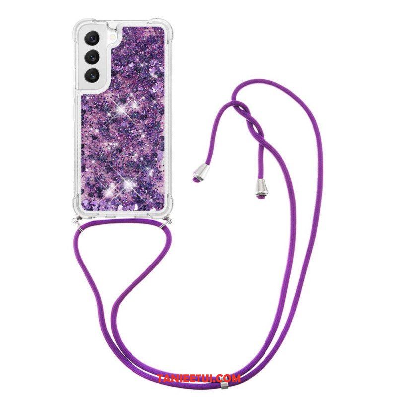 Etui do Samsung Galaxy S23 5G Cekiny Ze Sznurkiem