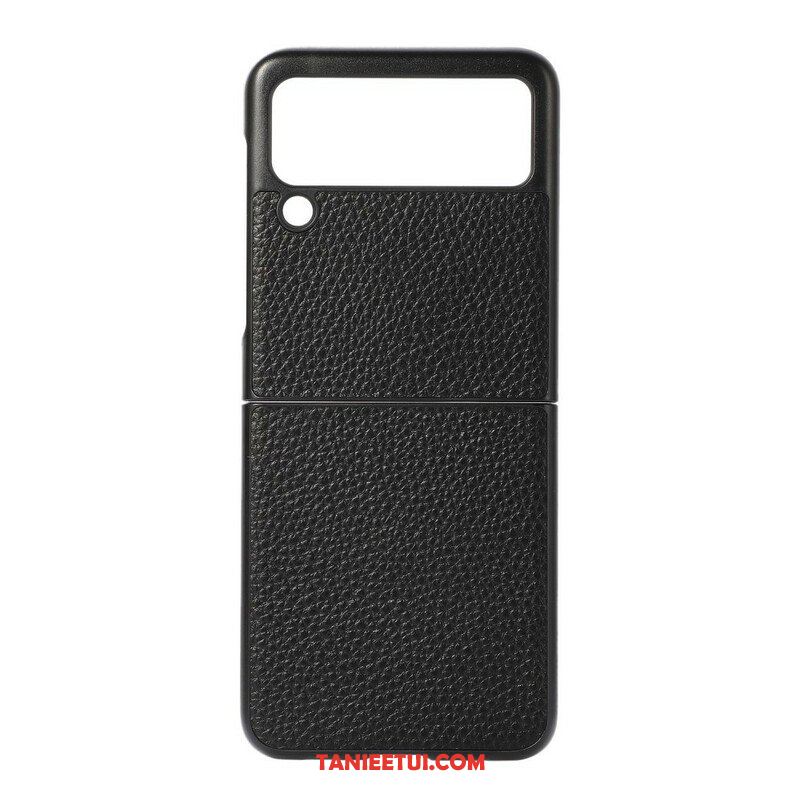 Etui do Samsung Galaxy Z Flip 3 5G Etui Folio Oryginalna Skóra W Kolorze Liczi