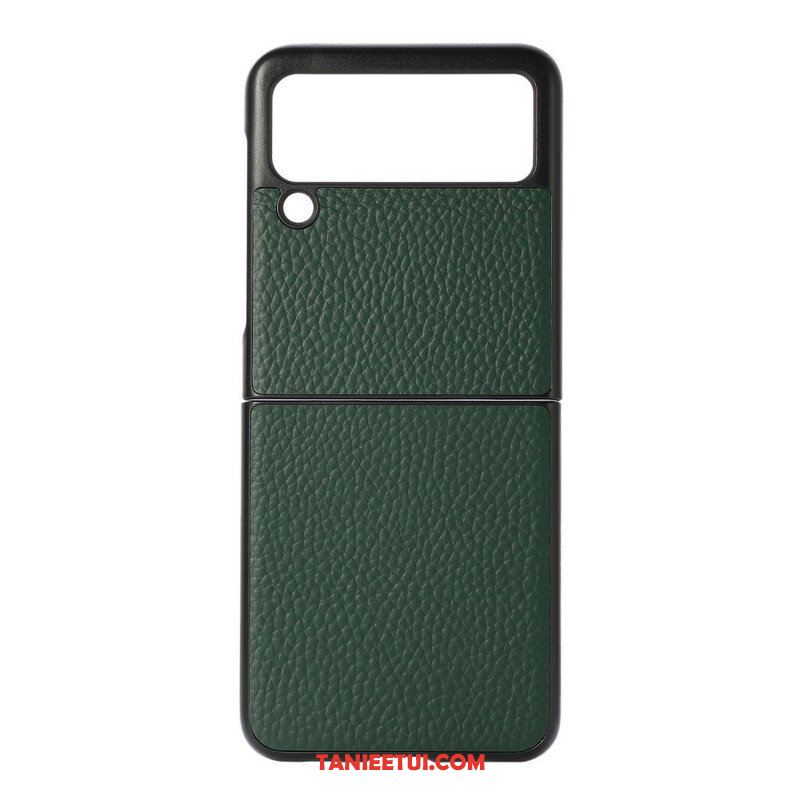 Etui do Samsung Galaxy Z Flip 3 5G Etui Folio Oryginalna Skóra W Kolorze Liczi