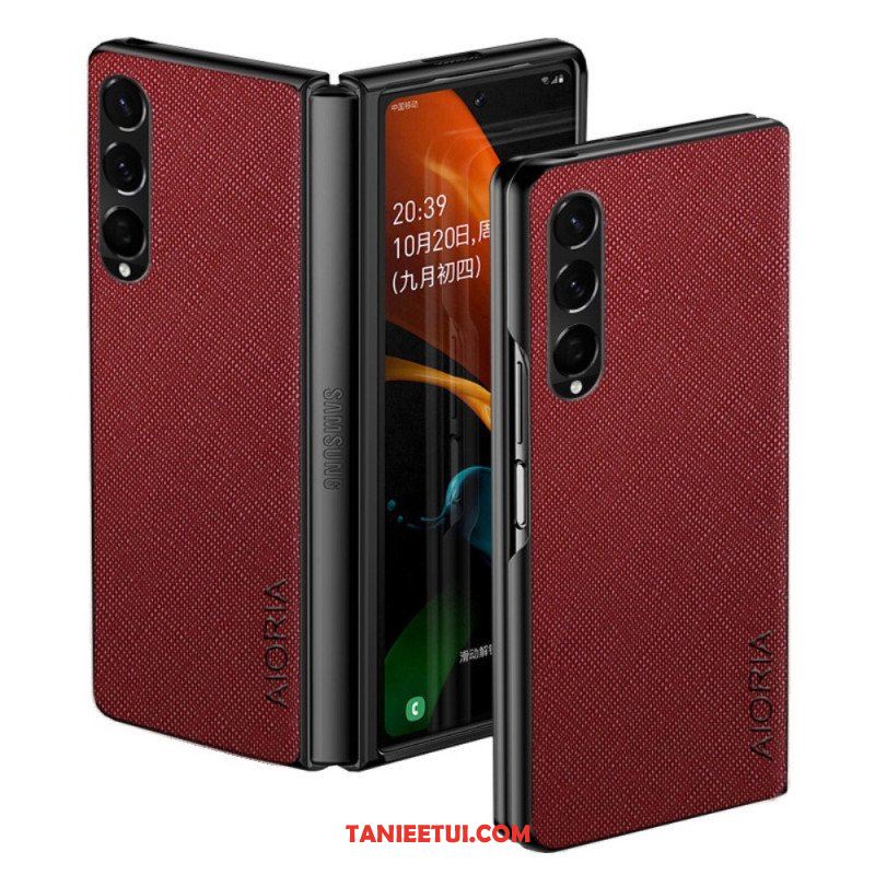 Etui do Samsung Galaxy Z Fold 4 Tkana Tekstura Ze Sztucznej Skóry Aioria