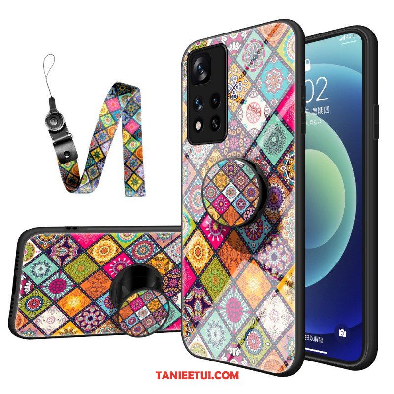 Etui do Xiaomi Redmi Note 11 Pro Plus 5G Patchworkowy Uchwyt Magnetyczny