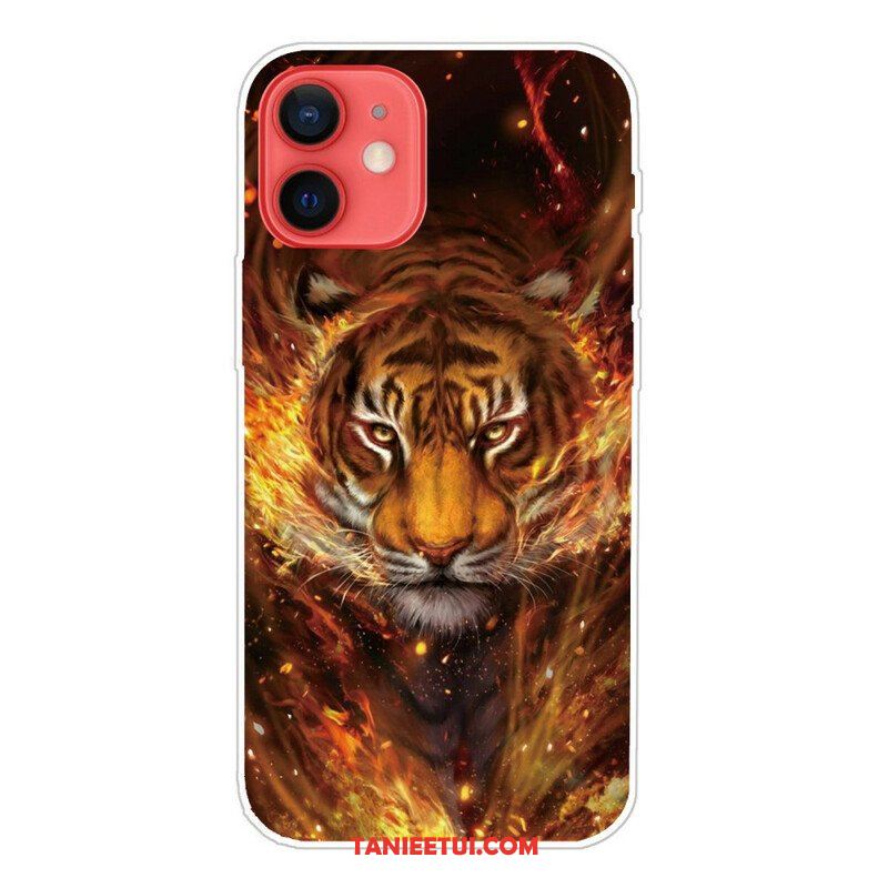 Etui do iPhone 13 Mini Elastyczny Tygrys