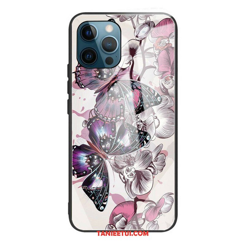 Etui do iPhone 13 Pro Motyle Odmiana Szkło Hartowane