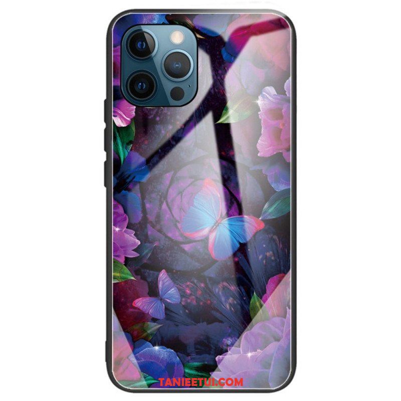 Etui do iPhone 14 Pro Max Motyle Ze Szkła Hartowanego