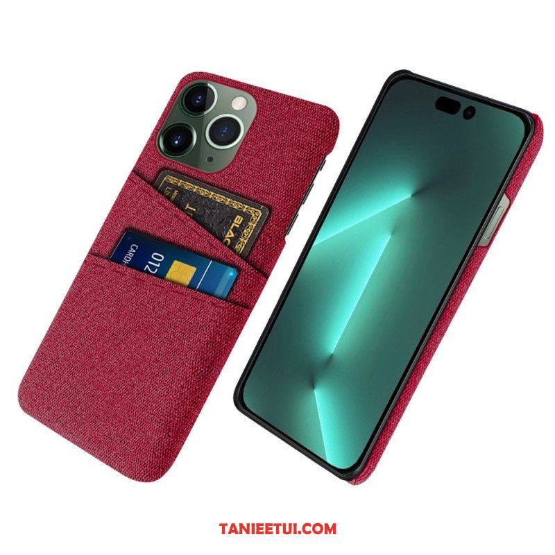 Etui do iPhone 14 Pro Max Posiadacz Karty Z Tkaniny