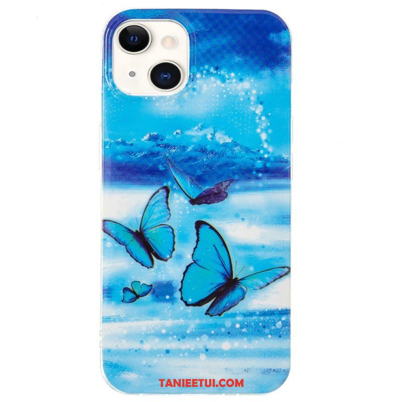 Etui do iPhone 15 Plus Fluorescencyjne Motyle