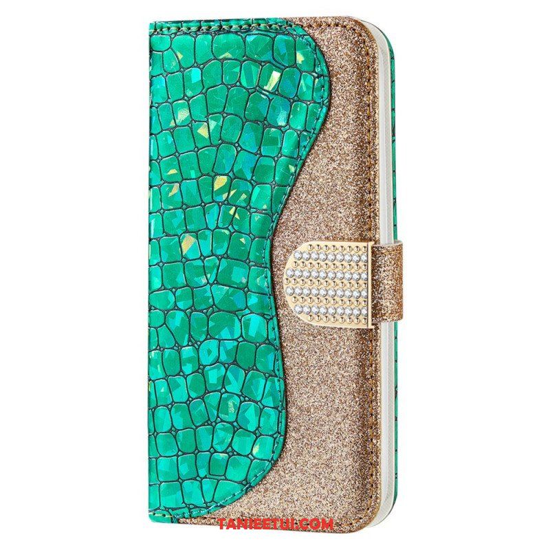 Obudowa Etui Na Telefon do Samsung Galaxy S22 Ultra 5G Krokodyle Diamenty